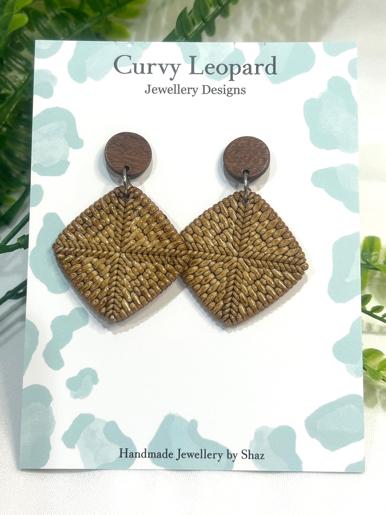 Rattan Acrylic Stud Earrings