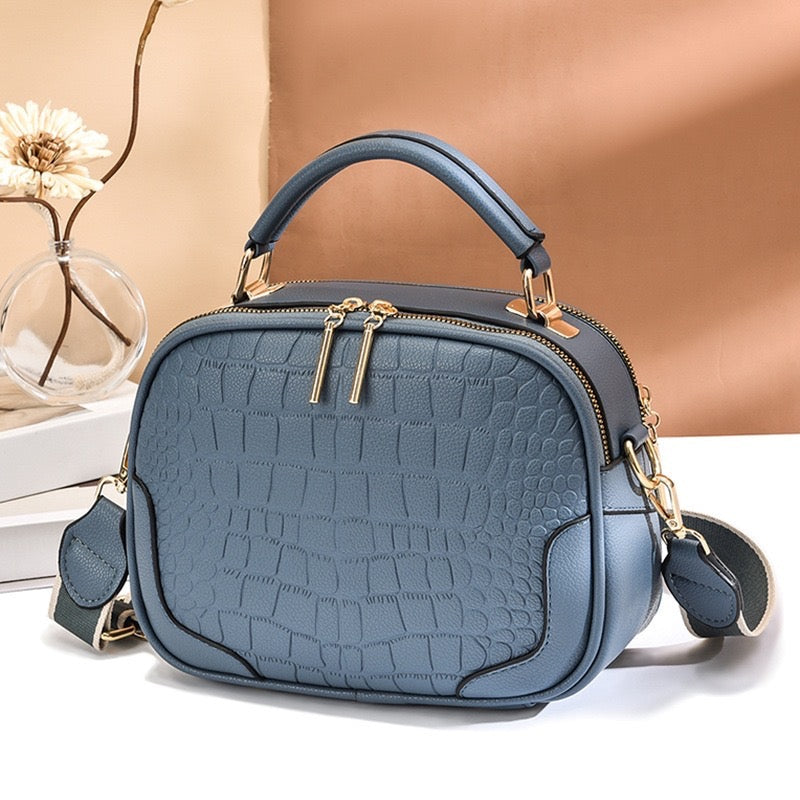 Women's Small Crossbody All Seasons Pu Leather Streetwear Handbag  Solid Colour Blue Green Black Beige