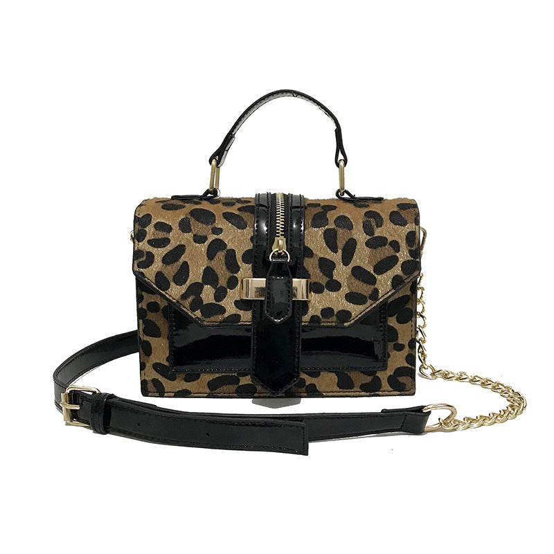 Womens Fashion Leopard Print PU Leather Handbag Animal Print Handbag Evening Handbag