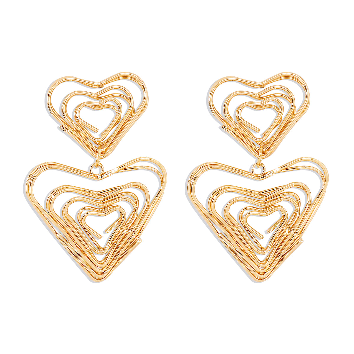 Heart Ring Alloy Iron Drop Earrings Womens Fashion Drop Earrings Stud Earrings